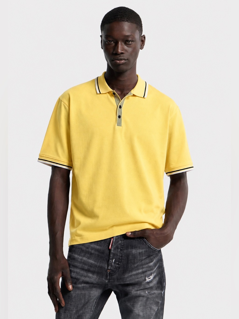 DSquared 2 Cotton Pique Slim Fit Polo Shirt - Large